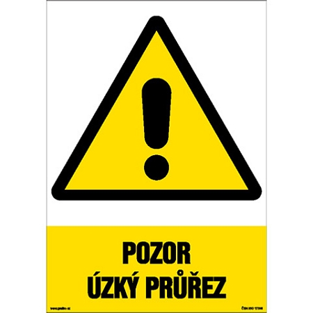 Značka Pozor - Úzký průřez